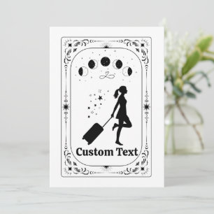 Custom Travel Lover Tarot Whimsy Fortune Feminist Invitation