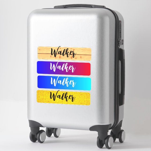 Custom Travel Name, Cool Unique Suitcase Stickers (Suitcase)