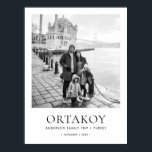 Custom Travel Photo & Details Museum Style Poster<br><div class="desc">Custom museum-style travel photo prints are a stunning way to preserve meaningful memories, and this minimalist personalised photo poster turns your favourite moment into a timeless piece of wall art. Featuring a central black and white or colour photo framed by a clean white border and elegant typography, this design offers...</div>