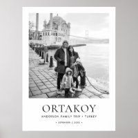 Custom Travel Photo & Details Museum Style Poster