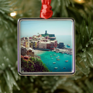 Custom Travel Photo Keepsake Metal Ornament