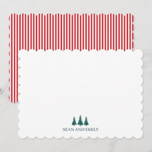Custom Tree Farm Christmas Stationary Thank You Card