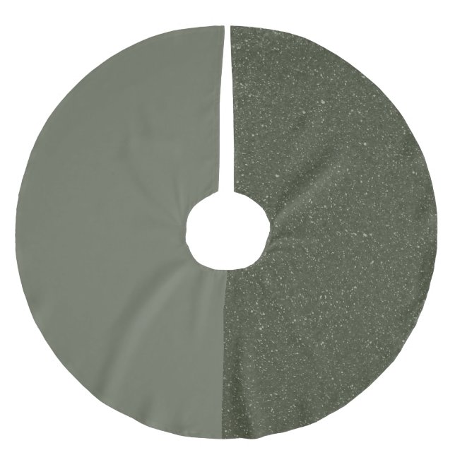 Custom Tree Skirt – Moss Green Duo Design (Front)