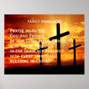 CUSTOM TRENDY BIBLE VERSE CHRISTIAN GIFT POSTER