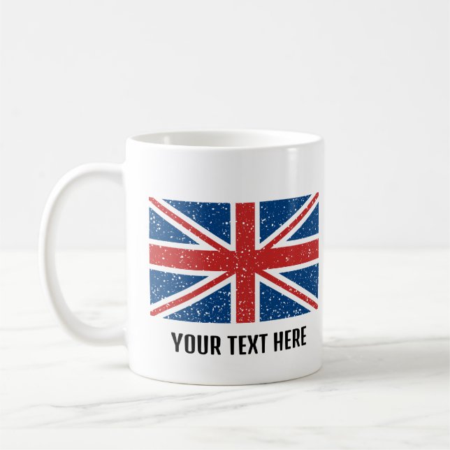 Custom Trendy British flag   Coffee Mug (Left)