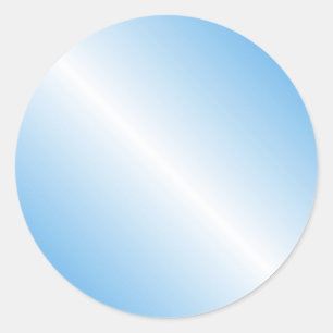 Custom Trendy Elegant Blue Colour Blank Template Classic Round Sticker