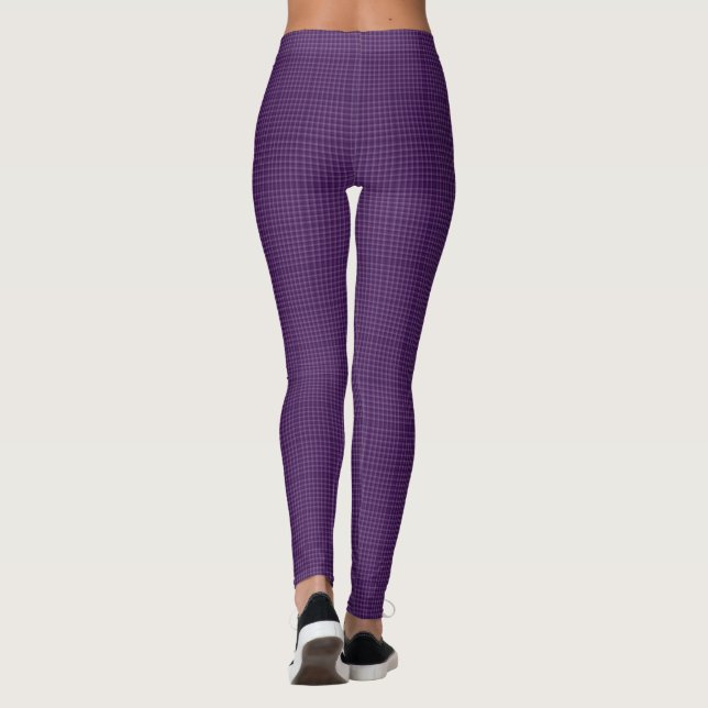 Custom Trendy Modern Elegant Blue Purple Template Leggings (Back)