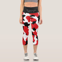 Custom Trendy Red Black Cow Print
