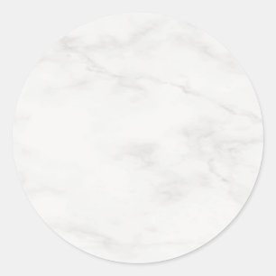 Custom Trendy White Marble Blank Template Modern Classic Round Sticker