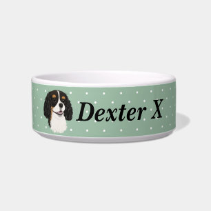 Custom Tri Cavalier King Charles Spaniel     Bowl