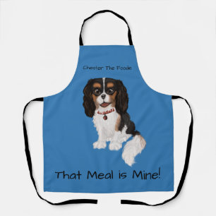 Custom Tri Coloured Cavalier King Charles Spaniel  Apron