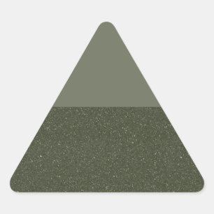 Custom Triangle Sticker – Moss Green Split