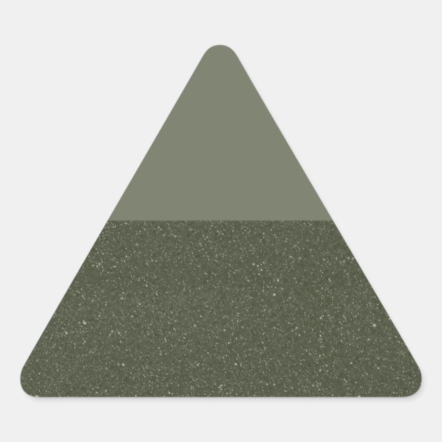 Custom Triangle Sticker – Moss Green Split (Front)