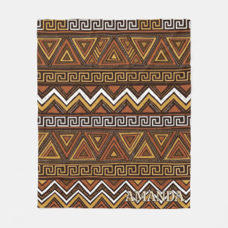 Custom Tribal Boho Pattern Fleece Blanket