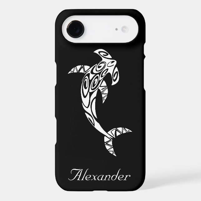 Custom Tribal Hammerhead Shark Illustration Case-Mate iPhone Case (Back)