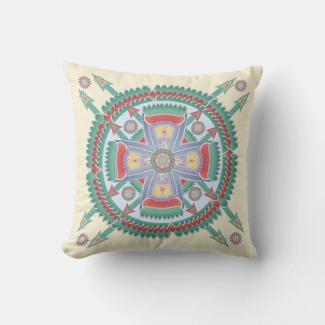 Custom Tribal Motif Pillow (Front)