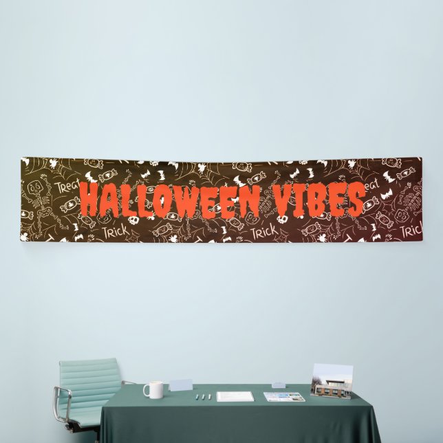 Custom Trick-or-Treat Banner - Halloween Party Dec (Tradeshow)