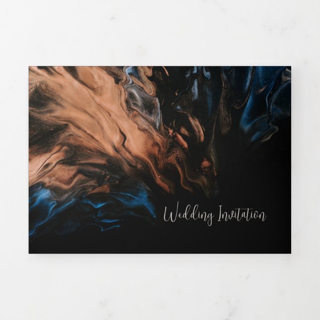 Custom Trifold Wedding Invitation (Cover)