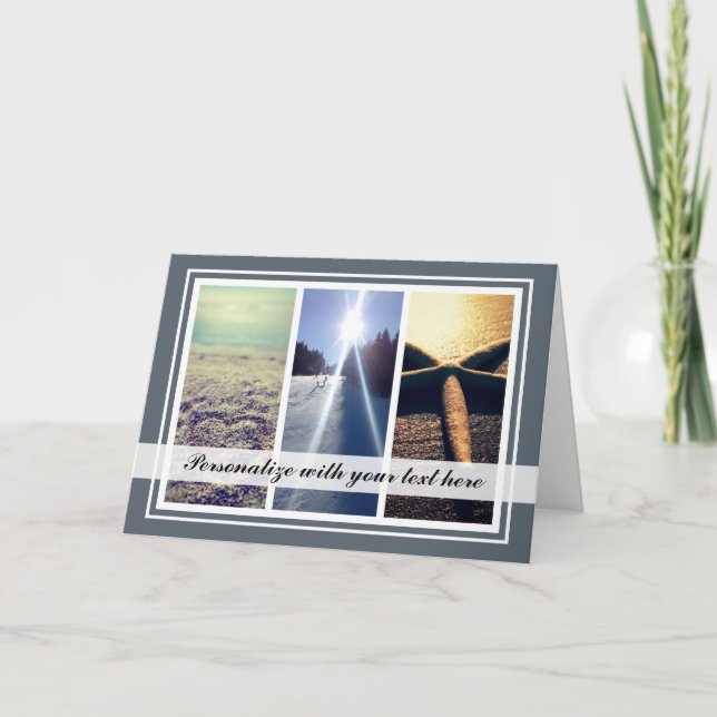 Custom triptych 3 photo collage Christmas template (Front)