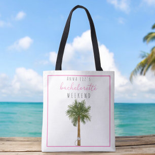 Custom Tropical Bachelorette Party Favour Tote Bag