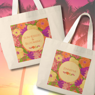 Custom Tropical Bloom Tote – Sun‑Kissed & Blooming