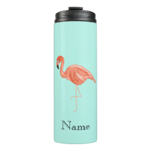 Custom Tropical Flamingo Thermal Tumbler