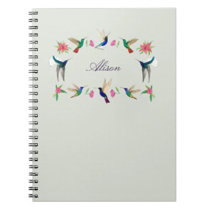 Custom Tropical hummingbirds Notebook