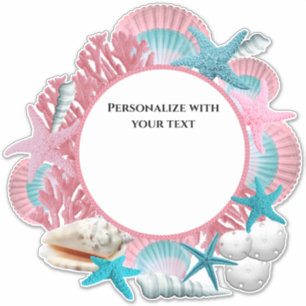 Custom Tropical Theme Design in Pink and Blue