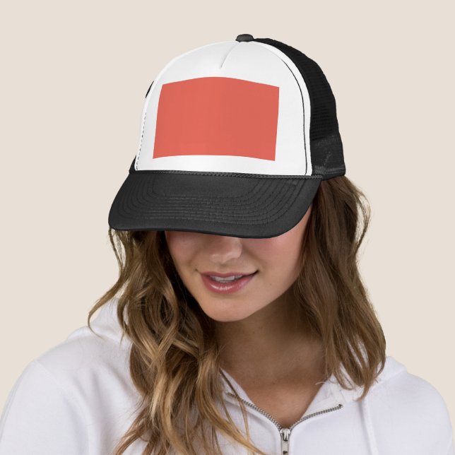Custom Trucker Hat – Fire Opal Accent (In Situ)