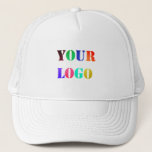 Custom Trucker Hat with Your Business Logo<br><div class="desc">Trucker Hat with Your Logo or Photo / QR Code or Text Promotional Business or Modern Personal Trucker Hats / Gift - Add Your Logo - Image - Photo or QR Code / or Text / Information - Resize and move elements with Customization tool. Choose colors ! ( Select your...</div>