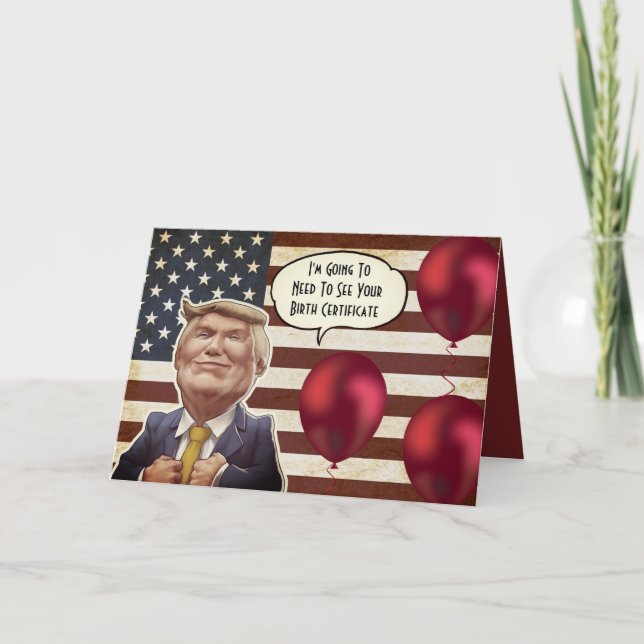 Custom Trump Birthday Card (Front)