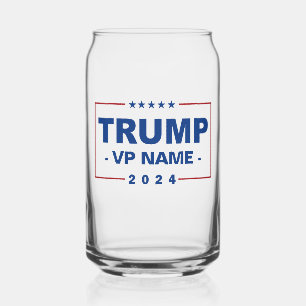 Custom Trump Vice President 2024 Can Glass