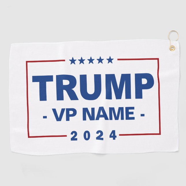 Custom Trump Vice President 2024 Golf Towel (Horizontal)