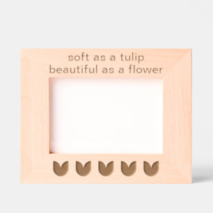 Custom Tulip Flowers Laser Etched Picture Frame