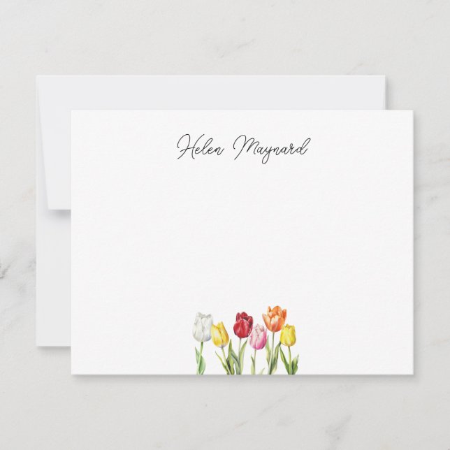Custom Tulip Note Card  (Front)