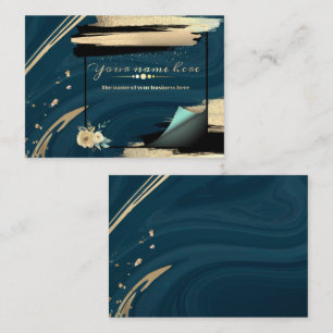 custom turquoise business card