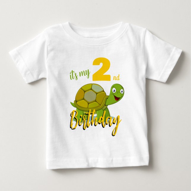 Custom Turtle Birthday T-Shirt (Front)