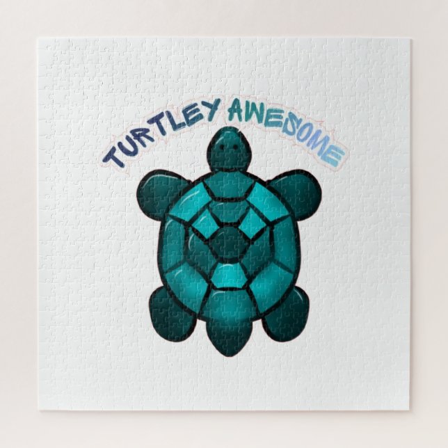 Custom Turtle Cute Pun Funny Animal Gift Jigsaw Puzzle (Vertical)