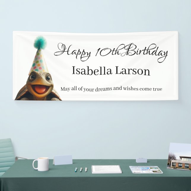Custom turtle party banner (Tradeshow)