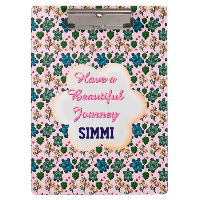 Custom turtle pattern  clipboard (Front)