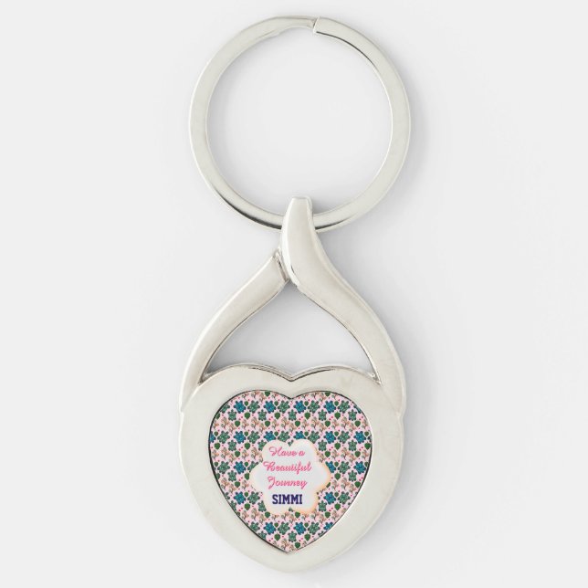 Custom turtle pattern  key ring (Front)