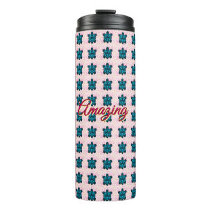 Custom turtle pattern Sherpa Blanket Thermal Tumbler
