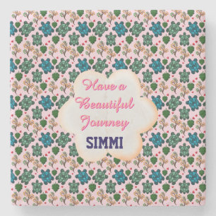 Custom turtle pattern  stone coaster