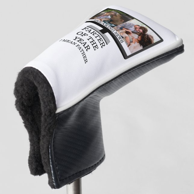Custom TV farter of the year funny dad 2 photo Golf Head Cover (3/4 Front)