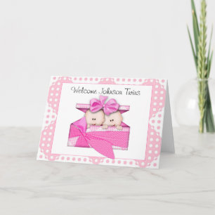Custom  Twin Girls Greeting Card