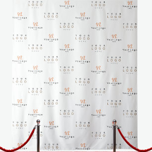 Custom Two Logo Business Step and Repeat Banner Tapestry