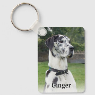 Custom Two Photo and Text Double Sided Key Ring