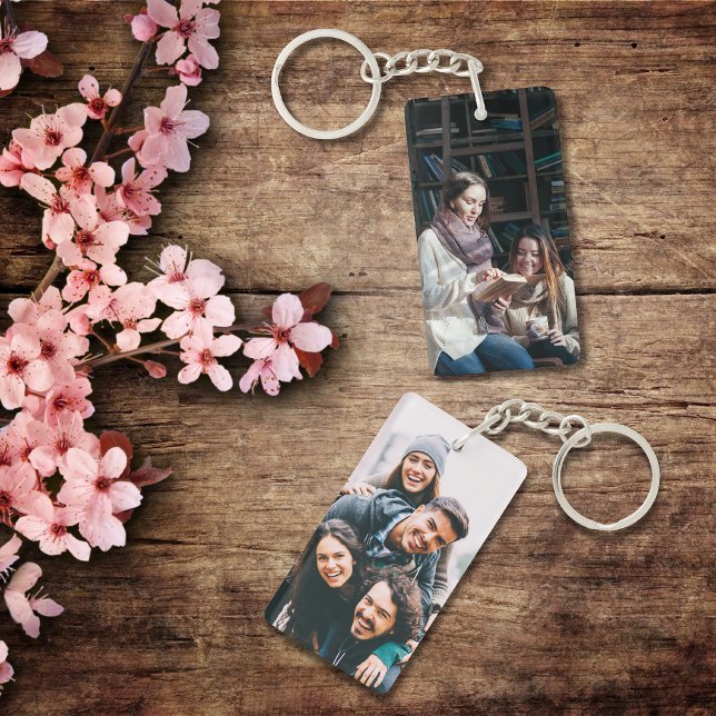 Custom Two Photo Double Sided Acrylic Key Ring (Creator Uploaded)