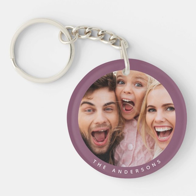 Custom Two Photo Double Sided Acrylic Key Ring (Front)