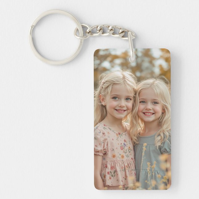 Custom Two Photo Double Sided Acrylic Keychain (Front)